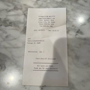 Proof of shipping yesterday